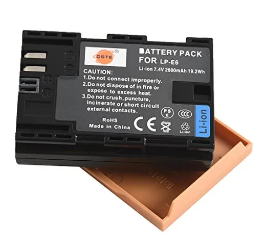 DSTE Ricambio Batteria per Canon LP-E6 LP-E6N EOS 5D Mark II EOS 5D Mark III EOS 5DS EOS 5...