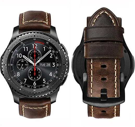 MroTech Cinturino Compatibile con Samsung Galaxy Watch 46 mm/Watch 3 45mm/Gear S3 Frontier...