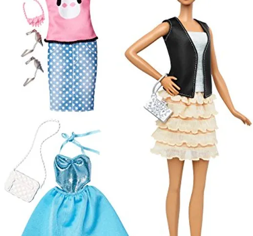 Barbie DTF07 - Bambola Fashionista e Moda - Rock'N Roll