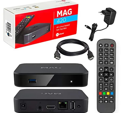 Mag 420 Original Infomir & HB-DIGITAL 4K IPTV Set Top Box Multimedia Player Internet TV IP...