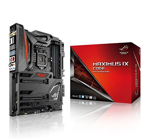 ASUS MAXIMUS IX CODE Scheda Madre, Socket 1151 ATX con Water Cooling Zone, Aura Sync, 802....