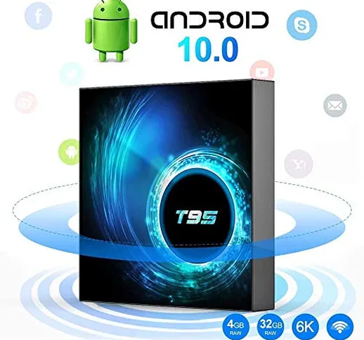 TV Box Android 10.0【4GB DDR3 + 32GB ROM】H616 Quad-Core 64 Bit CPU TV BOX Support Ultra H...