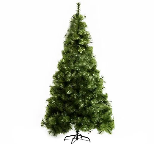 homcom Albero di Natale Artificiale Foltissimo Realistico Altezza 210cm con 505 Rami Verde
