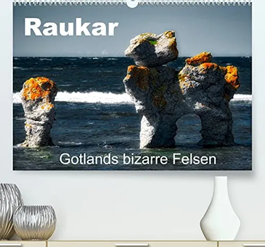 Raukar - Gotlands bizarre Felsen (Premium, hochwertiger DIN A2 Wandkalender 2022, Kunstdru...