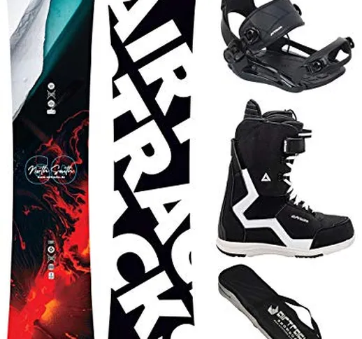 Airtracks Snowboard Set/Board North South Four Wide 157 + Attacchi Master + Boots Strong 4...