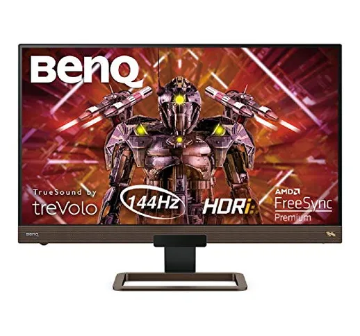BenQ EX2780Q Monitor Gaming (27 pollici, IPS, 2K, 144 Hz, HDR 400, FreeSync Premium, telec...