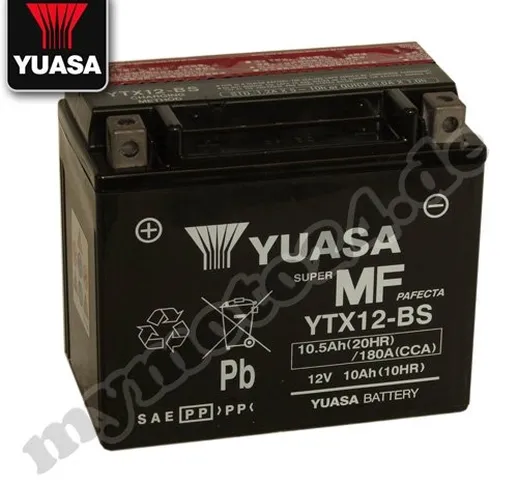 Batteria YUASA ytx12-BS, 12 V/10AH (dimensioni: 150 X 87 X 130)