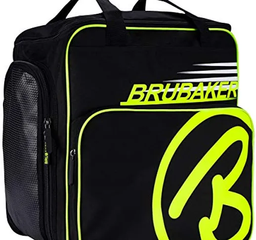 Brubaker Super Champion Borsa Porta Scarponi da Sci Borsa da Casco con portascarpe - Nero/...