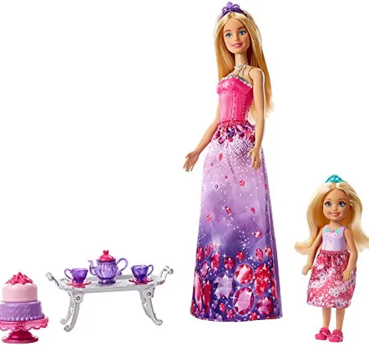 Mattel-FPL88 Barbie Dreamtopia Princess e Chelsea, Multicolore, 0, FPL88