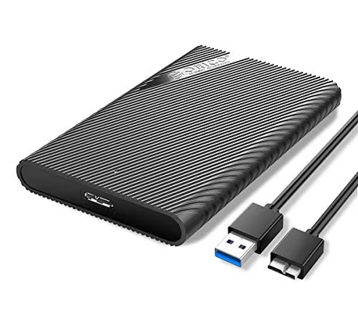 ORICO Case Esterno per Disco Rigido 2.5,HDD/SSD Custodia Esterno Adattatore per USB3.0 a S...