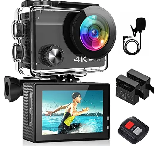 Action Cam 4K Impermeabile 20MP Fotocamera On Board Camera 40M Fotocamera Subacquea per Vl...