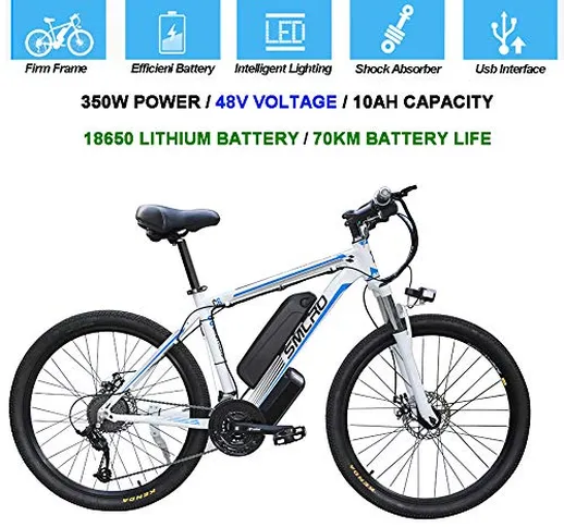 Hyuhome Biciclette elettriche per Gli Adulti, 360W Lega di Alluminio-Bici della Bicicletta...