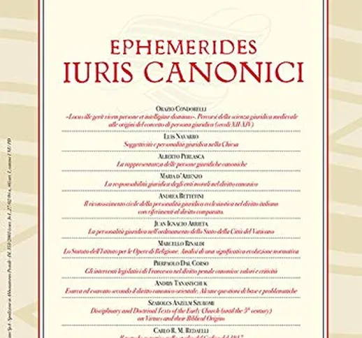 Ephemerides Iuris canonici (2020): 1