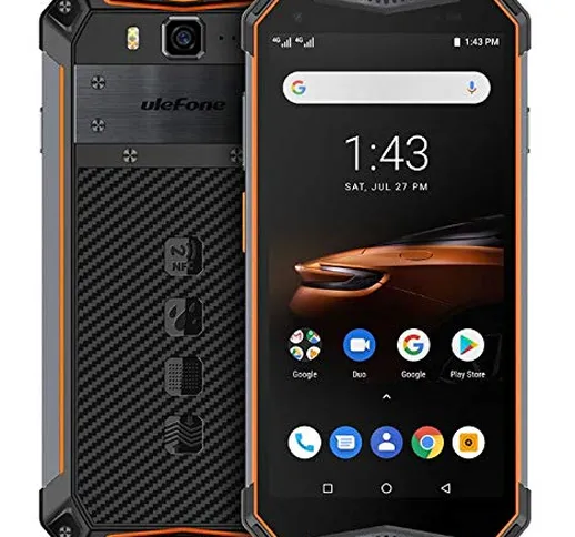 Ulefone Armor 3W - (2019) Rugged Smartphone IP68 (Batteria 10300mAh), Helio P70 6GB + 64GB...