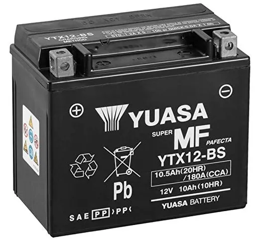 Batteria sigillata Yuasa YTX12-BS 12 V 10 Ah 180 K awasaki ER-6N 650 2006/201