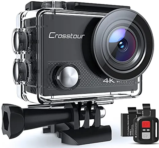 Action Cam CT9000, 4K WiFi Telecomando, Impermeabile 40M Videocamera Subacquea, Stabilizza...