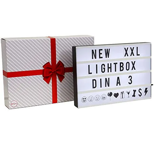 Lampada LED Light Box dimensione A3, lavagna luminosa con lettere intercambiabili, luce gr...