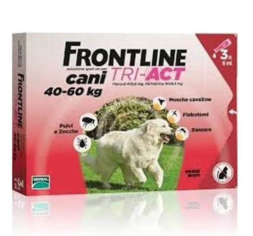 FrontLine Tri-act Cani 40-60 kg 3 pipette da 6ml