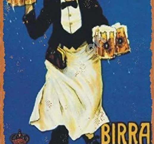 None Branded Birra Peroni Targa in Metallo Retro in Metallo Verniciato Art Poster Decorazi...