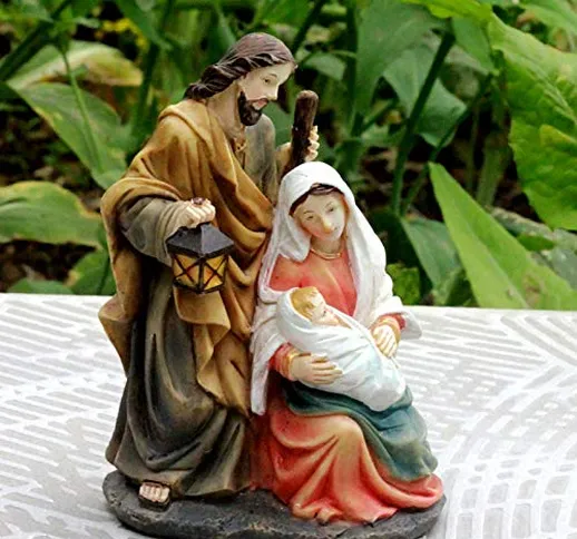 HOMEJYMADE Mangiare Statua della Nascita di Gesù,La Sacra Famiglia San Giuseppe,La Vergine...