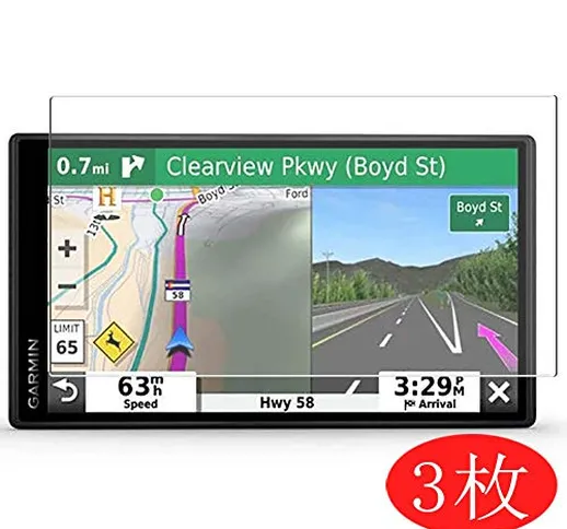 VacFun 3 Pezzi Trasparente Pellicola Protettiva Compatibile con Garmin DriveSmart 65 & Tra...