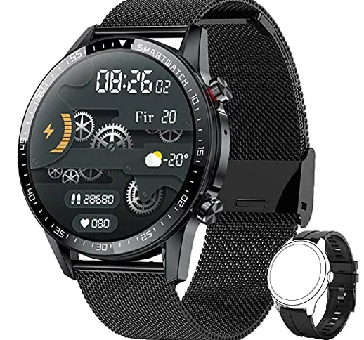 Smartwatch Uomo Donna,Phipuds Orologio Fitness Impermeabile IP67, Chiamata Bluetooth, Card...