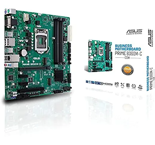 Asus PRIME B360M-C/CSM Scheda Madre Intel LGA-1151 MATX Business con Sicurezza, Affidabili...