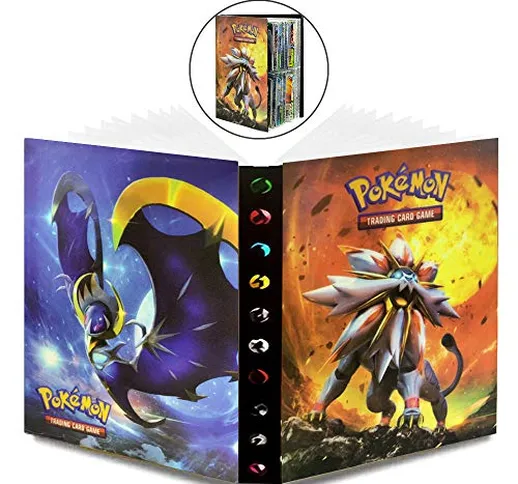 WELLXUNK Porta Carte Pokemon Album Pokemon Pokemon Carte Album Raccoglitore Carte Pokémon,...