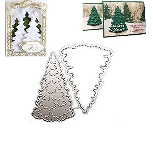 Fustelle per alberi in metallo Fustelle Metalliche di Natale Stencil in metallo fustellato...