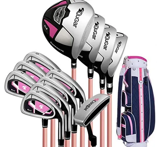 AYES - Set completo da golf da donna, con mazze da golf e borsa per il supporto per donne...