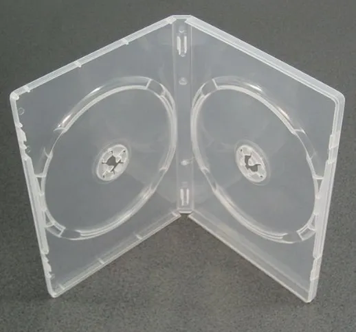 Custodia protettiva per DVD, doppia, 7 mm, confezione da 100, colore: trasparente