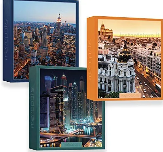 Bundle 3 album 200 Foto 13x19 13x18 a Tasche Interne Città metropolitane Metropolis