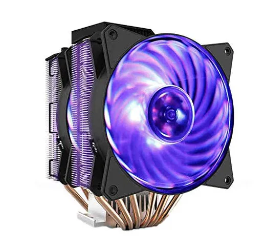 XIAOXIN CPU Cooler LED Raffreddamento ad Aria CPU ' 6 heatpipes, 2X Ventola PWM da 120mm,...