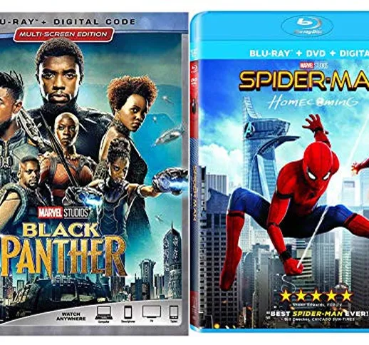 SpiderBlack Marvel Studios Amazing Spider-Man Bundle: Homecoming (Blu-ray/ Digital) Avenge...