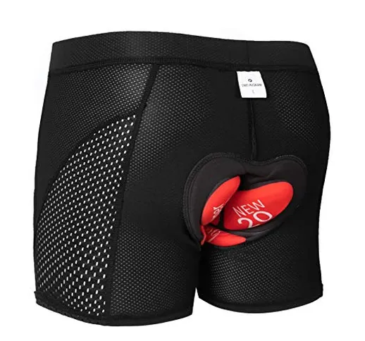 GIEADUN Pantaloncini Corti da Bicicletta Bici da Ciclismo 20D Imbottitura in Gel di silice...