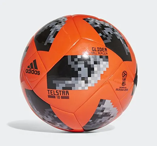 Adidas World Cup Glide Ball, Unisex - Adulto, Palla, CE8098, Rosso sole/nero/platino., 37