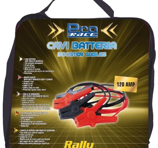 Rally 11227 - Cavi Batteria, 120 AMP, 2,2 mt x 7,4 mm, 2