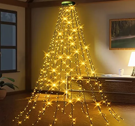 Luci Albero di Natale, GYLEFY 2M*16 Rami Luci per Albero Natale 400 LED Luci Natale Estern...