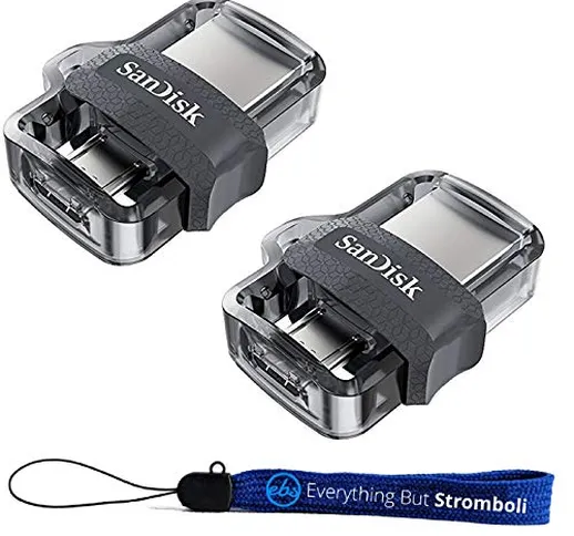 SanDisk Ultra (Two Pack) Dual Drive m3.0 for Android Devices and Computers Flash Drive Bun...