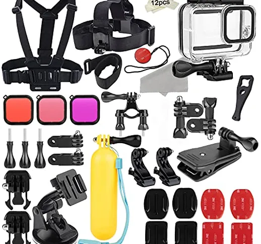 Kit accessori per GoPro Hero 8 Set di Accessori per Action Camera, Custodia Impermeabile +...
