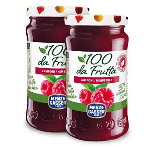 Menz&Gasser, Composta di Lamponi 100Dafrutta, 100% Frutta IQF di Alta Qualità, 100% Made i...