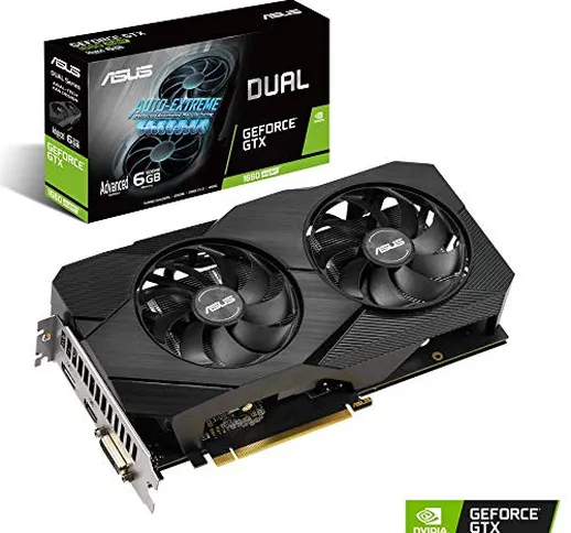 ASUS Dual GeForce GTX 1660 Advanced Edition 6 GB GDDR6 EVO, Scheda Video Gaming, Dissipato...