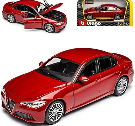 Alfa Romeo Giulia tipo 952 berlina rosso metallizzato di ultima generazione dal 2016 1/24...