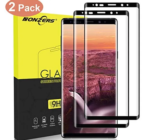 NONZERS Pellicola Protettiva per Samsung Galaxy Note 9 [2 Pezzi], Copertura Completa, 3D C...