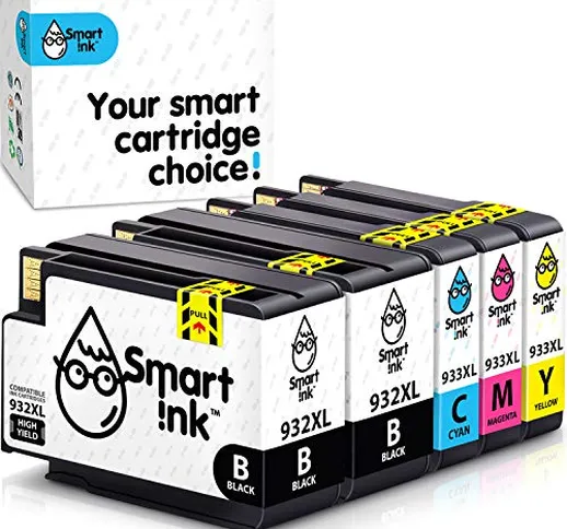 Smart Ink Compatibile Inchiostro Cartucce per HP 932XL 932 XL 933XL 933 XL High Yield 5 Mu...