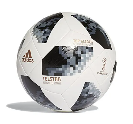 adidas World Cup Tglid, Pallone da Calcio Uomo, Bianco/Blanco/Negro/Plamet, Taglia Unica