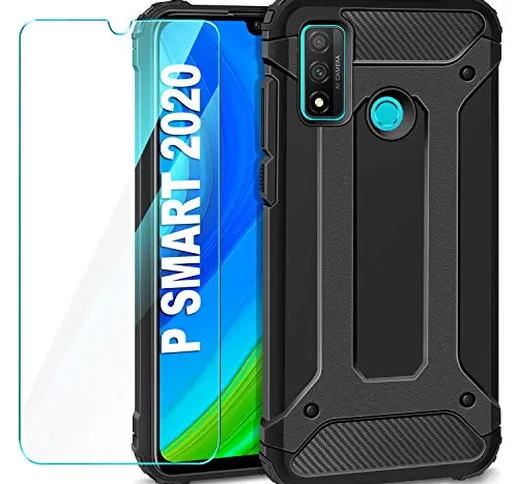 AROYI Cover Huawei P Smart 2020 + Pellicola Protettiva in Vetro Temperato, Custodia Robust...