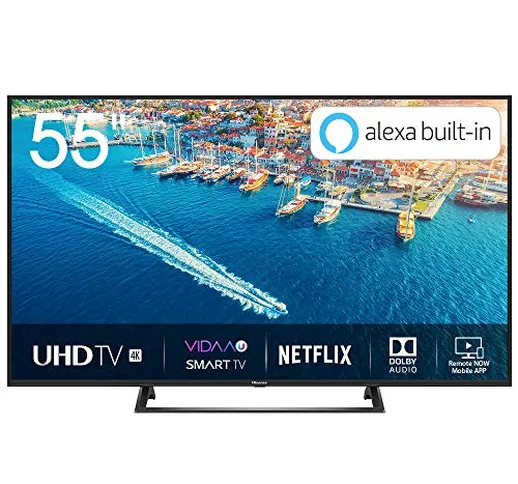 Hisense H55BE7200 Smart TV LED Ultra HD 4K 55", HDR10, Dolby DTS, Single Stand Slim Design...