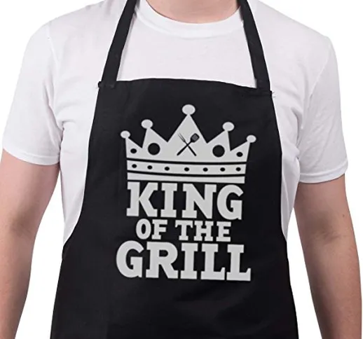 Bang Tidy - Grembiule da barbecue King of the grill, idea regalo divertente per uomini, 10...