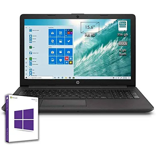 Hp 255 G7 Notebook HP Display da 15.6” Fino A 2.60GHz / RAM 4GB DDR4 / SSD M.2 256 GB / Ra...